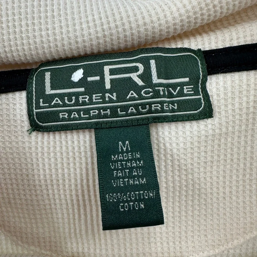 Lauren Ralph Lauren Womens Mnimalist Cowl Neck Top Sz M Preppy Old Money Sporty
